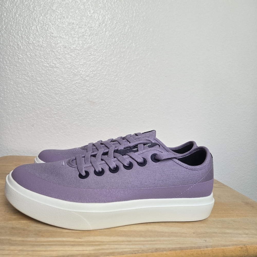 Allbirds Men's Canvas Piper Size 11.5 M Sneakers Rugged Purple Upper White Sole